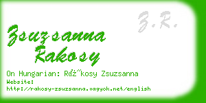 zsuzsanna rakosy business card